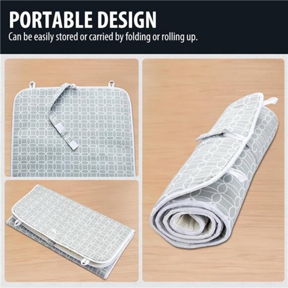 Ironing Mat, Portable Ironing Pad 39.4 x 18.9 inch Table Top Iron Board 5 in 1 - Picture 6 of 7